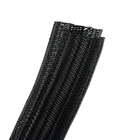 黒い自己閉鎖の覆いペット編みこみの袖の割れた覆いの編みこみのワイヤー ケーブルの袖