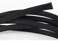 ケーブルの余分保護のための耐久力のある拡張できる編みこみのスリーブを付ける黒