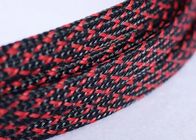 ケーブル ハーネスの覆いのためにスリーブを付ける赤い/黒の混合物拡張できる編みこみのポリエステル