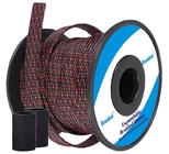 黒くおよび赤いペット拡張できる編みこみのスリーブを付ける摩耗抵抗力があるケーブル管理