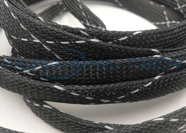 購入 白く黒い混合された適用範囲が広いケーブル ハーネスのためにケーブルの管理によって編まれるスリーブを付けること オンライン製造