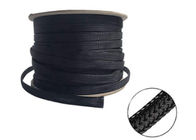 15mm耐熱性ワイヤー袖、ケーブル管理のための拡張できる編みこみのスリーブを付ける黒