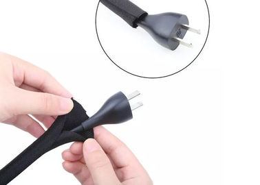 購入 割れたポリエステル ペット拡張できる編みこみのスリーブを付ける注文のホックおよびループ クロージャ オンライン製造