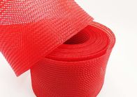 単層の平らなテープ ペット ヴェルクロはジッパーと赤いワイヤー袖を編んだ