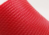 単層の平らなテープ ペット ヴェルクロはジッパーと赤いワイヤー袖を編んだ
