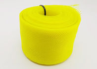 黄色い単層の平らなテープ ペットは加えられたスリーブを付けるヴェルクロ ジッパーを編んだ