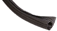 黒いPA6 PA66 PPSの自己の閉鎖の編みこみのワイヤー覆いはスリーブを付けをかわいがる