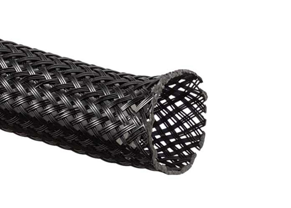 高力拡張できる黒い編みこみのナイロン袖の適用範囲が広い注文の直径