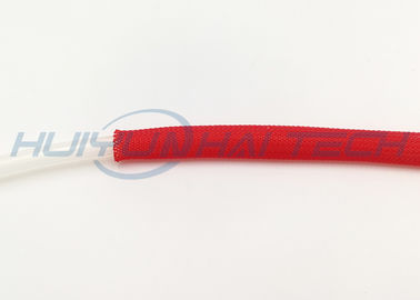 ワイヤー ケーブル ハーネスのために炎の証拠の赤い色の電気に編みこみにスリーブを付けること